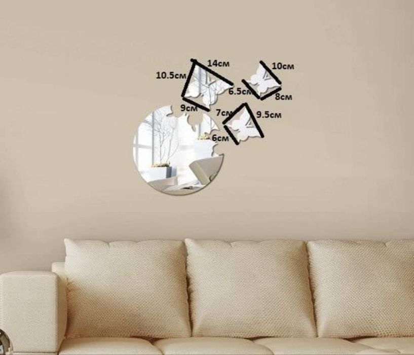 3D огледален стикер "Пеперуди