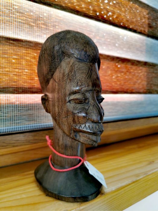 Фигура дървена глава африканска скулптура етно изкуство Кения Банту