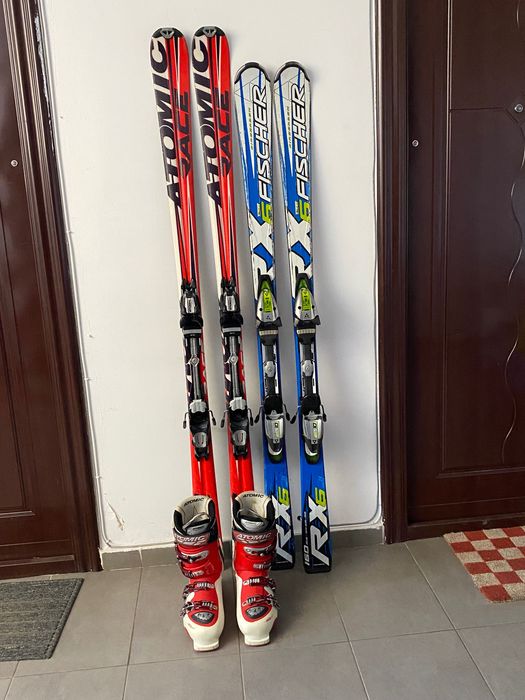 Skiuri Atomic170cm / Fischer 160cm/clapari Atomic
