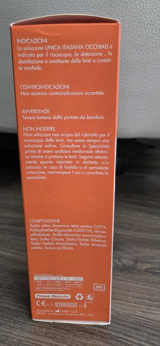 Nou -Solutie lentile de contact cu acid hyaluronic  si cutie lentile cadou