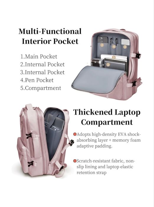 Rucsac pentru călătorii cu companii low-cost, bagaj de mână 40x30x20, Ryanair, Wizz Air, rucsac de voiaj