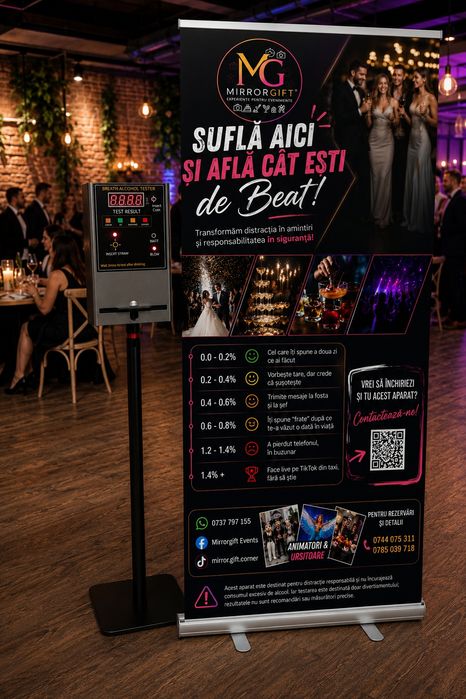 Alcool Test pentru Evenimente | Atracția care face senzație la Nuntă, Botez, Majorat.  Alcohol Tester