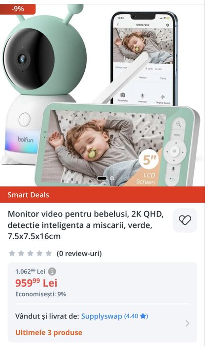 Monitor video pentru bebelusi