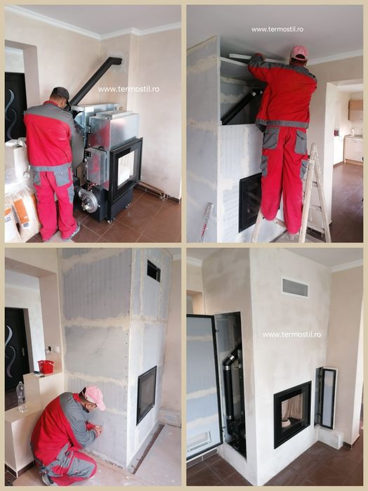 Termoșemineu 30 kw +  INSTALARE  INCLUSĂ /  Șemineu / Șeminee
