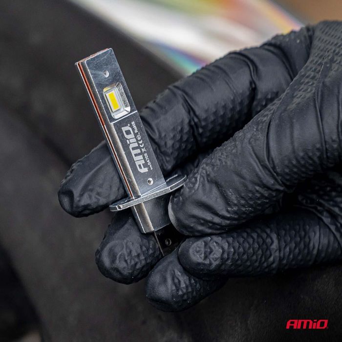 Led автомобилни крушки серия h25 canbus h1 12v 20w amio-04709