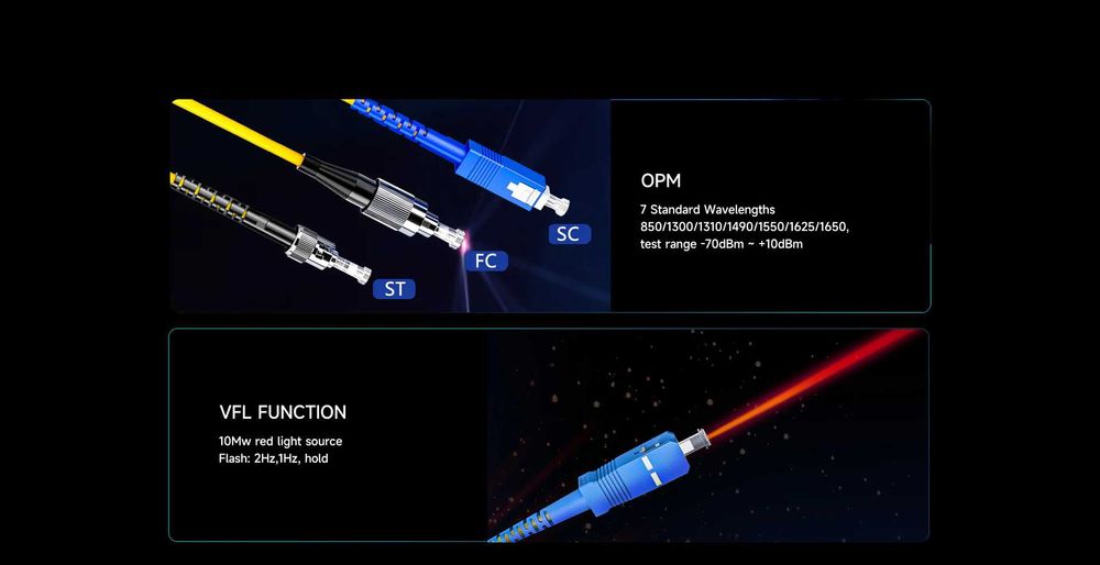 Tester noyafa utp/ftp/fibra optica pentru masuratori retea