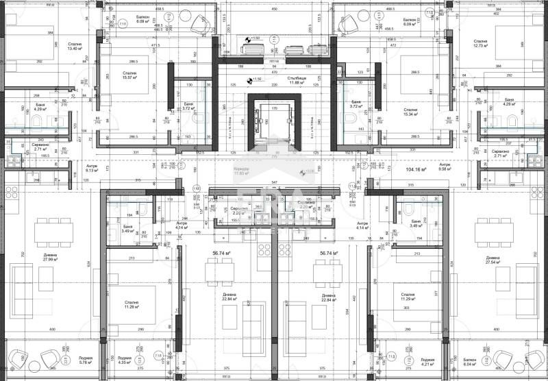 Двустаен апартамент с подземно паркомясто в комплекс K - Garden, к.к.