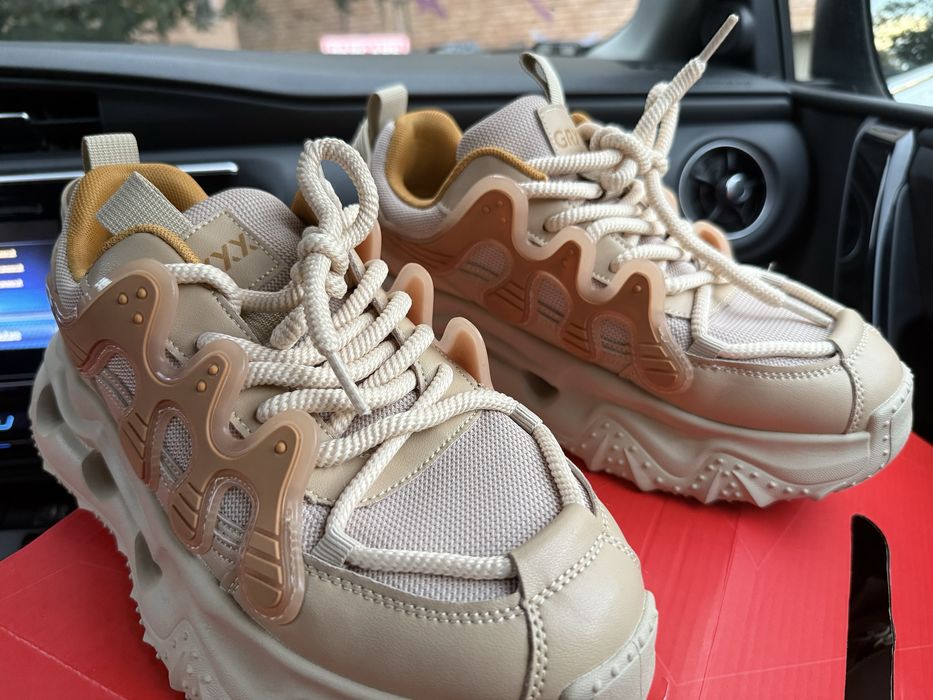 Pantofi sport GRYXX maro, Y2002, din material textil si piele naturala