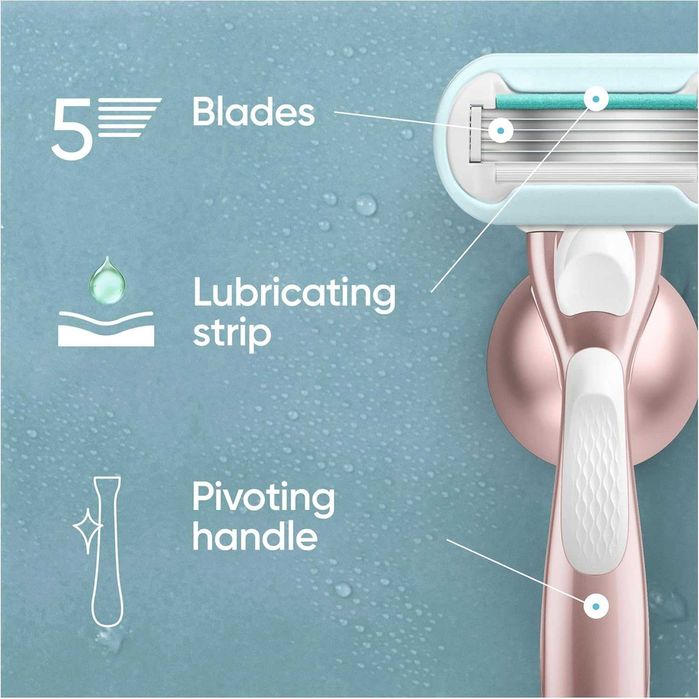 Самобръсначка Gillette Venus Deluxe Smooth Sensitive + 3 Резервни Остриета