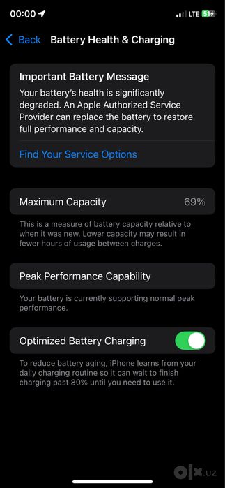 Iphone xs xotira 64