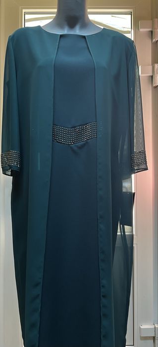 Rochie ocazie noua marimea 44 cu blezer verde smarald