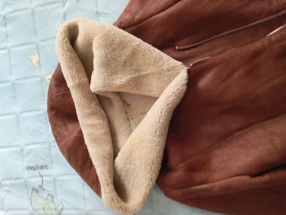 Дубленка коричневая на 42 размер