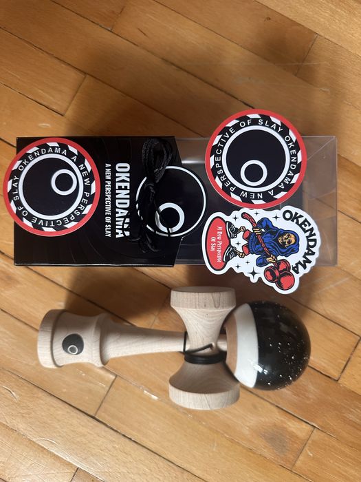 Okendama revo glaze splatter black&white