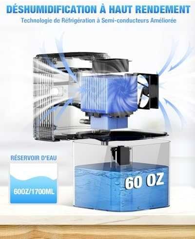 Homtronics влагоуловител 1700ml с таймер тих