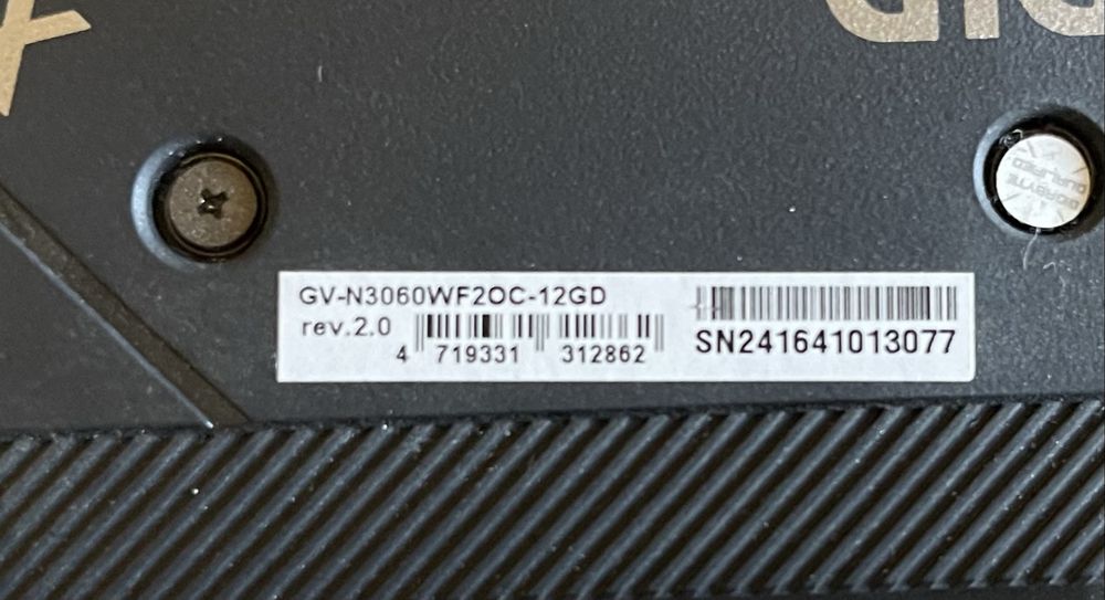 Видеокарта RTX 3060 12gb
