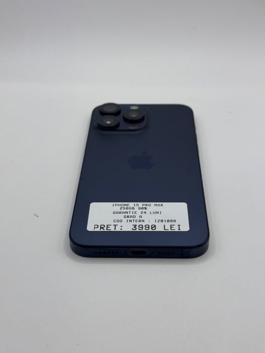 Iphone 15 pro max 256gb 89% Grad A Garantie 24 luni - zonemag.ro