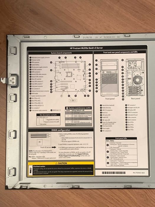 Сървър HP ProLiant ML310e Gen8 v2
