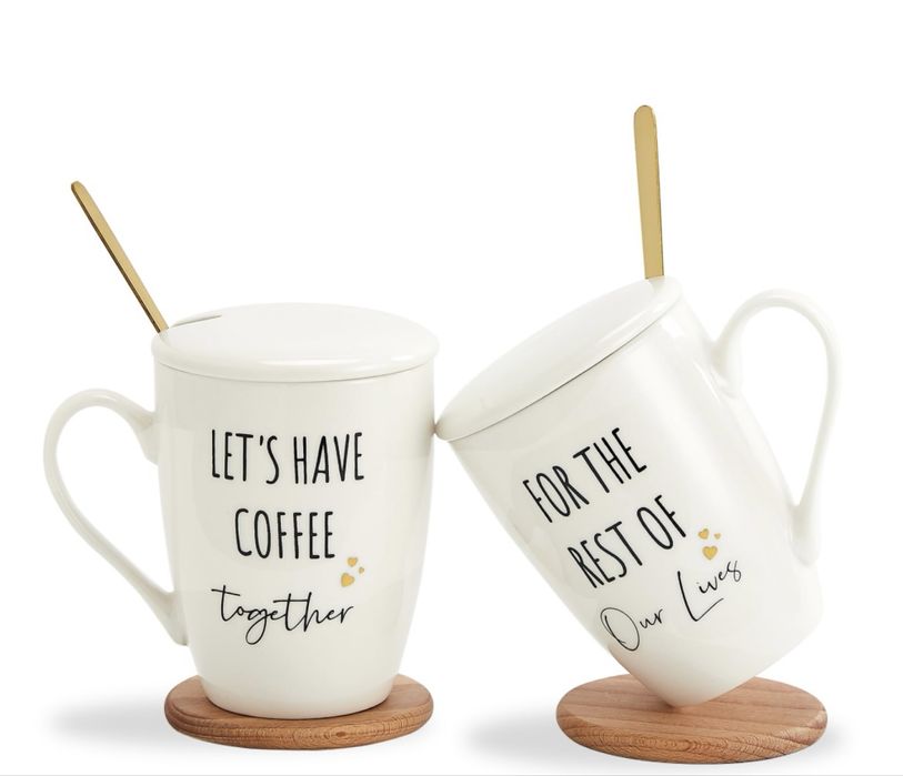 Set de 2 căni de cafea pentru cupluri
