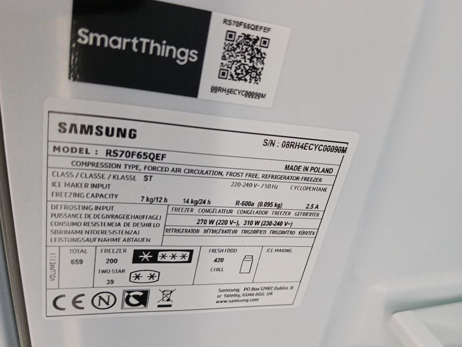 Syde by syde Samsung resigilat (Smarth Things )