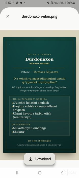 Shaxsiy rivojlanish darslari