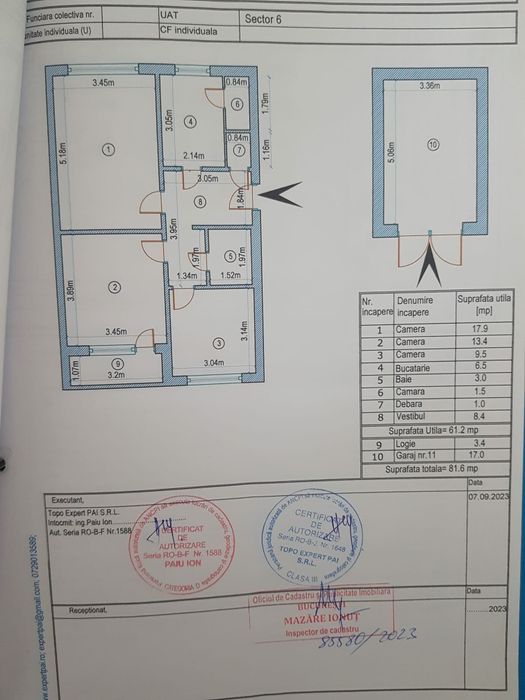 Apartament 3 camere cu garaj Drumul Taberei