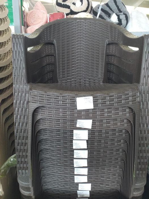 Vand scaune de terasă ratan cu antracit