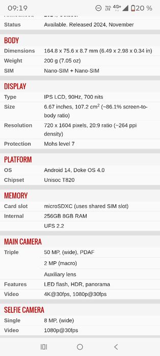 Telefon smartphone Blackview Shark 9 5G nou sigilat