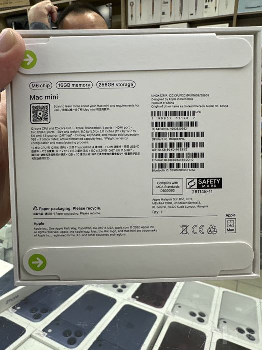 Mac Mini M6 16/256 SSD 2026