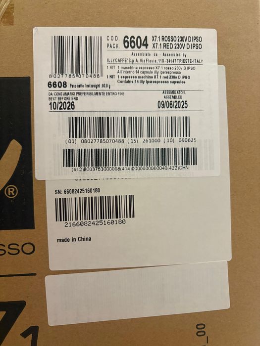 Vand Espressor Illy X7.1 Roșu – Nou, Sigilat