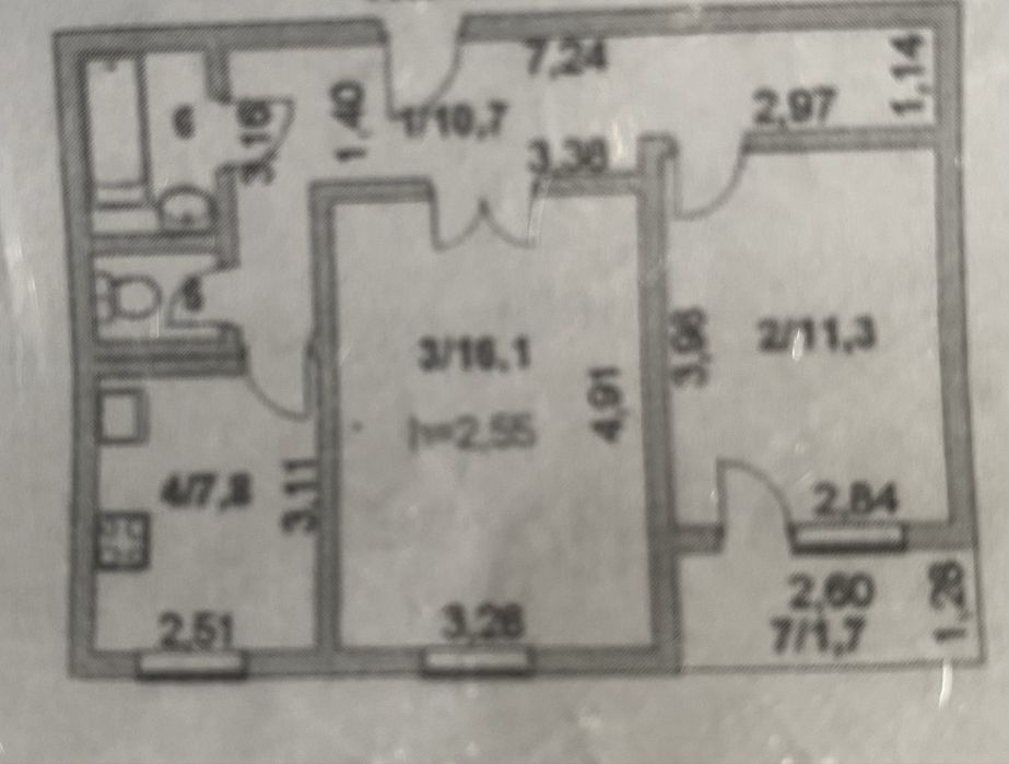 Продам 2 комнатную квартиру