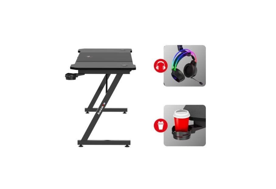 Birou Gaming Huzaro, Hero 4.8, 160 X 60 X 74 Cm, Mousepad inclus