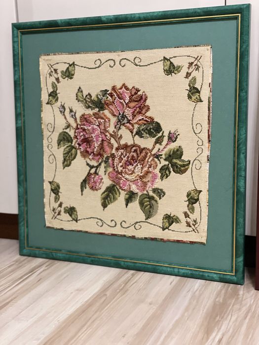 Комплект из двух картин, гобеленовые с бисером, комплект