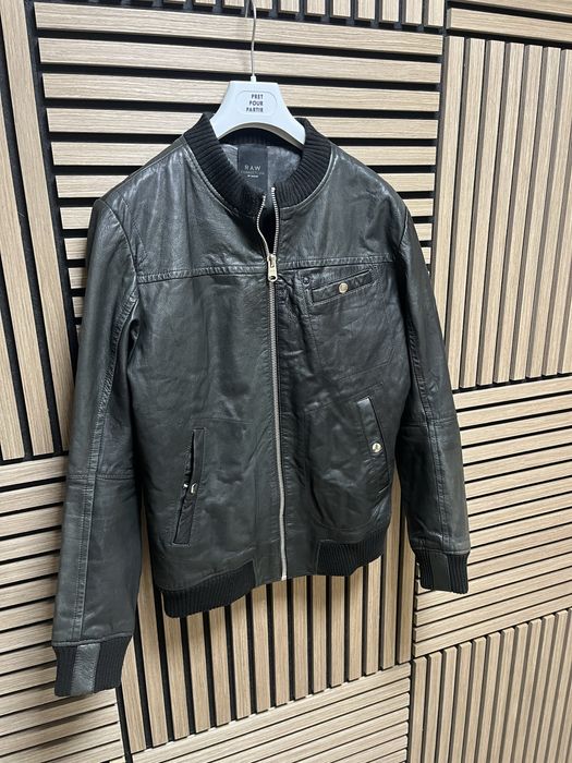 G Star RAW : Correctline Bomber Jacket -Кожено яке размер М/Л Оригинал