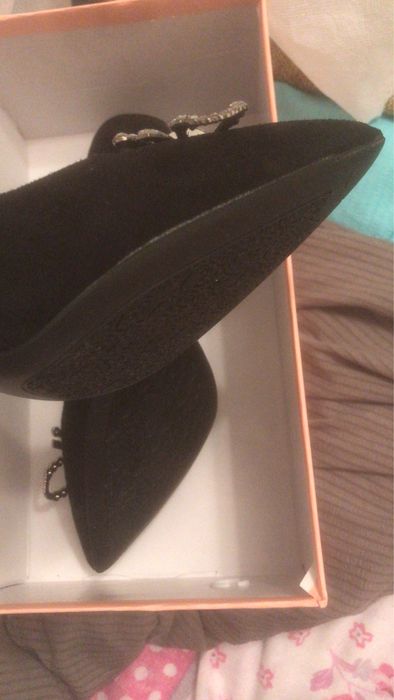 Туфли замшывые чёрные