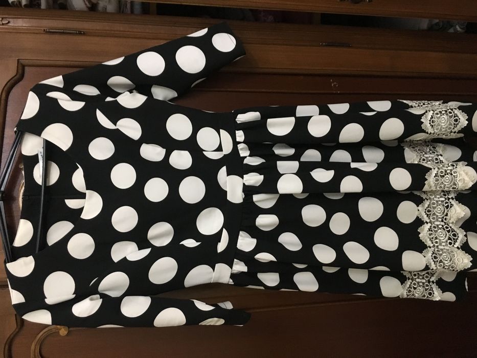 Турецкое платье в горошек