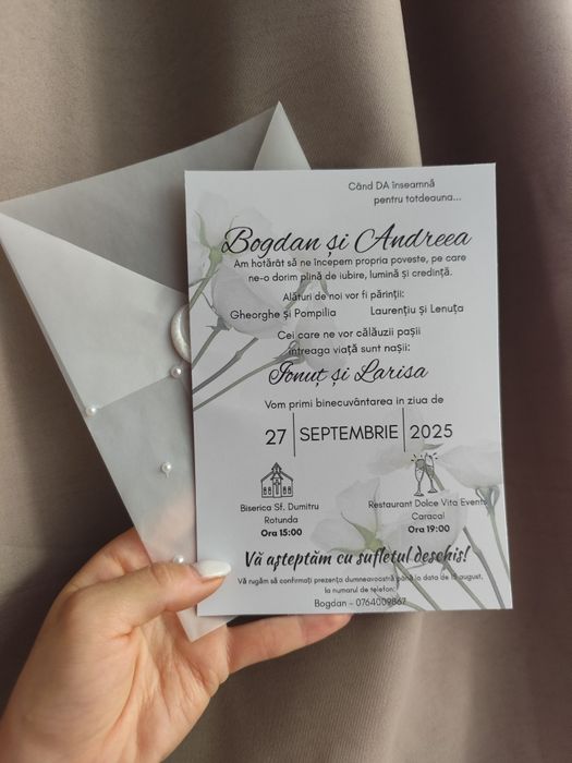 Invitații nuntă personalizate