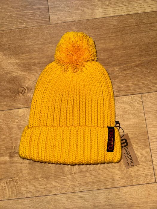 Caciula unisex galben mustar 50% lana Merinito