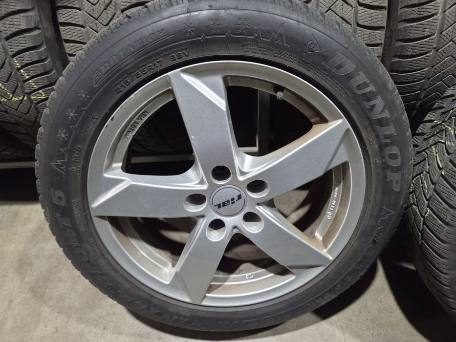 Set 4 jante aliaj RIAL Kodiak R17 5x112 cu anvelope