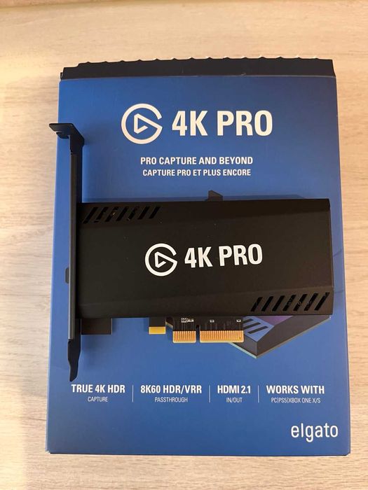 Placa de Captura Elgato 4K Pro (versiunea noua) - 8K60 Pass-Through 4K60 HDR10, HDMI 2.1, VRR,