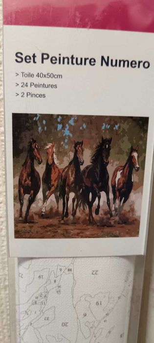 Книги и Комплекти платна с бои и четки - рисуване по номера.Бои,моливи