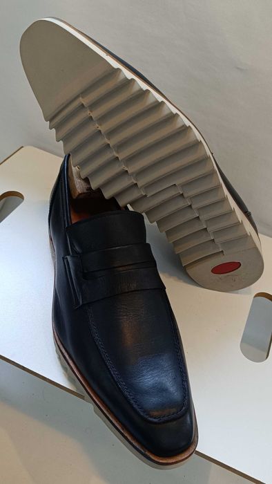 Pantofi loafer de lux 43 lucrati manual J. B. D. NOI piele naturala