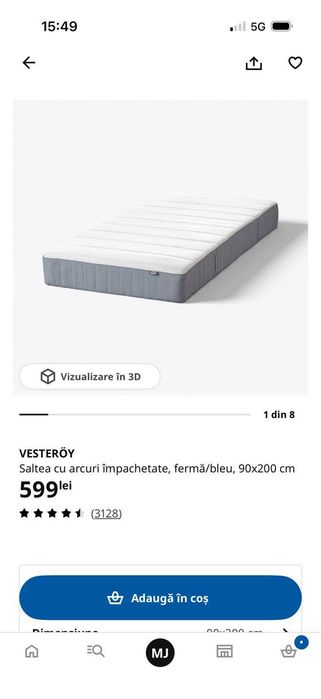 Vand pat si saltea ikea