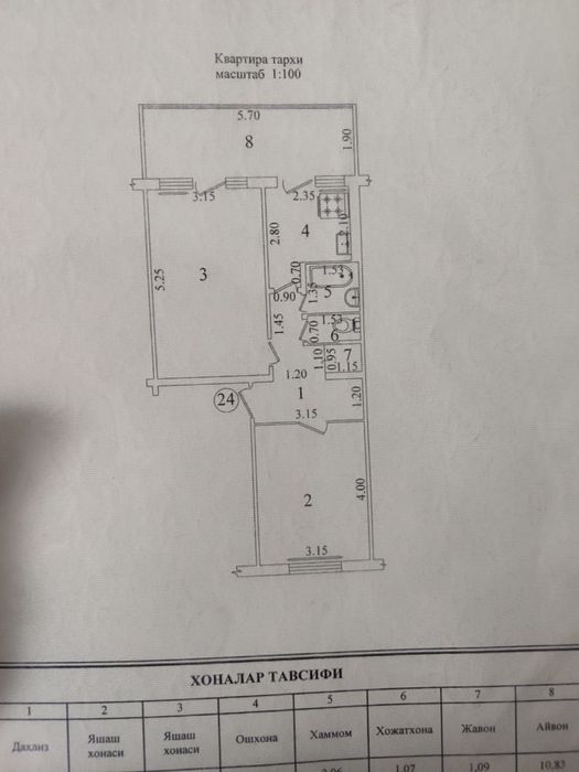 шайхонтохур ровд 2/2/4.бал:2/6 без рем ипатека оркалия сотамиз срочна