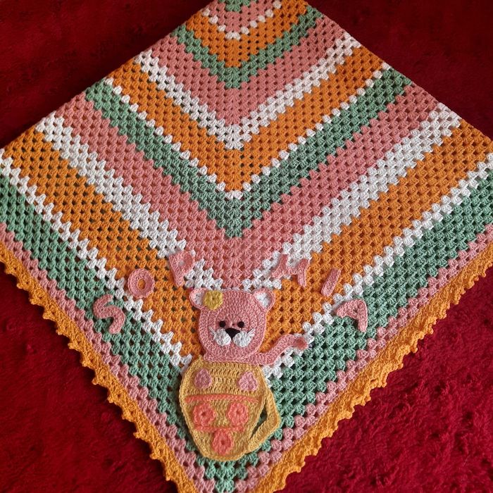 Детский вязаный плед