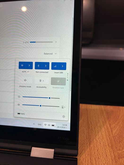 Като нов! Лаптоп Lenovo X1 Yoga Gen2 i7/16GB RAM/512GB SSD, ТЪЧ, гар.
