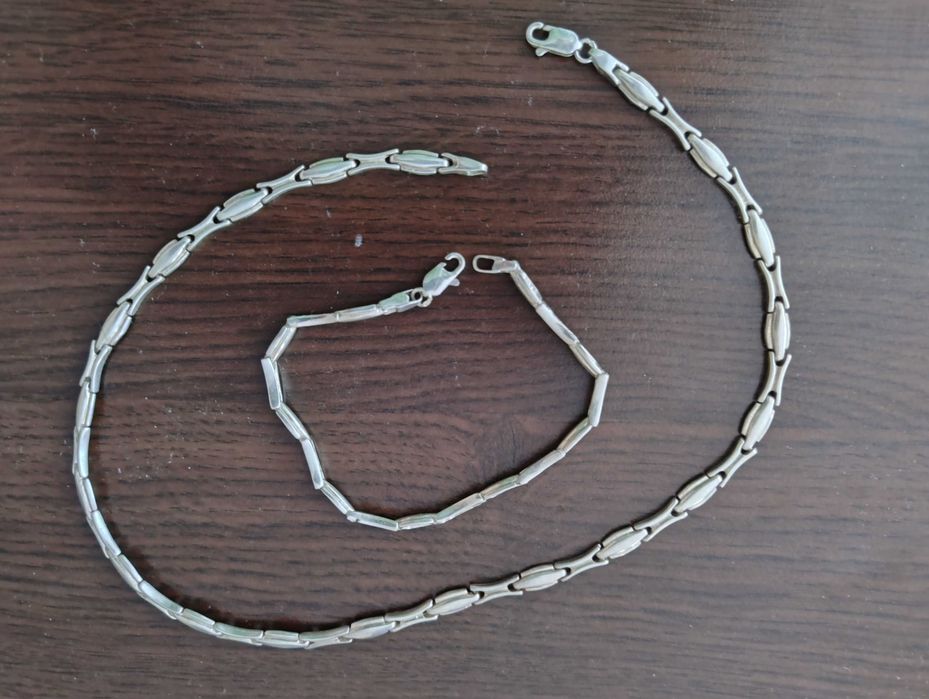 Сребро 925, комплект колие и гривна