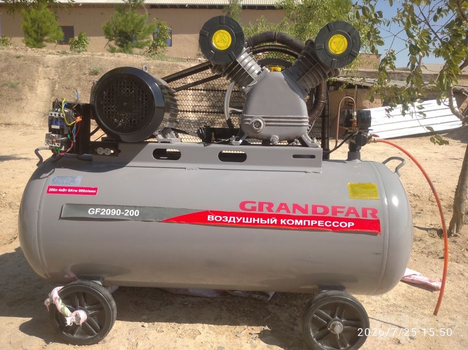 Kompressor GRANDFER 4kv 8 ATM 200l sotildi hali yangidek