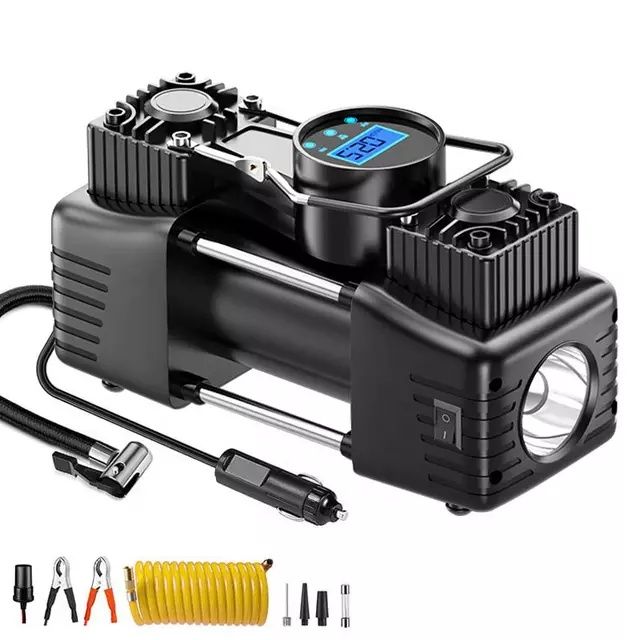 Двухцилиндровый компрессор насос для перекачки шин