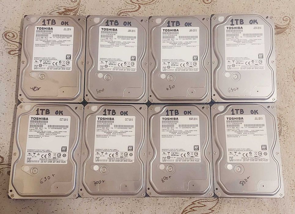 Хард диск 6TB / 4TB / 2TB / 1TB / 500GB / 320GB - 100% перфектен! Тестван! Последни бройки!
