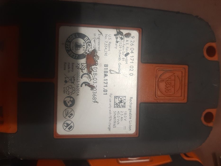 Винтоверт Fein 18v